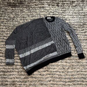 Viktor & Rolf Monochrome Patterned Crewneck Sweater